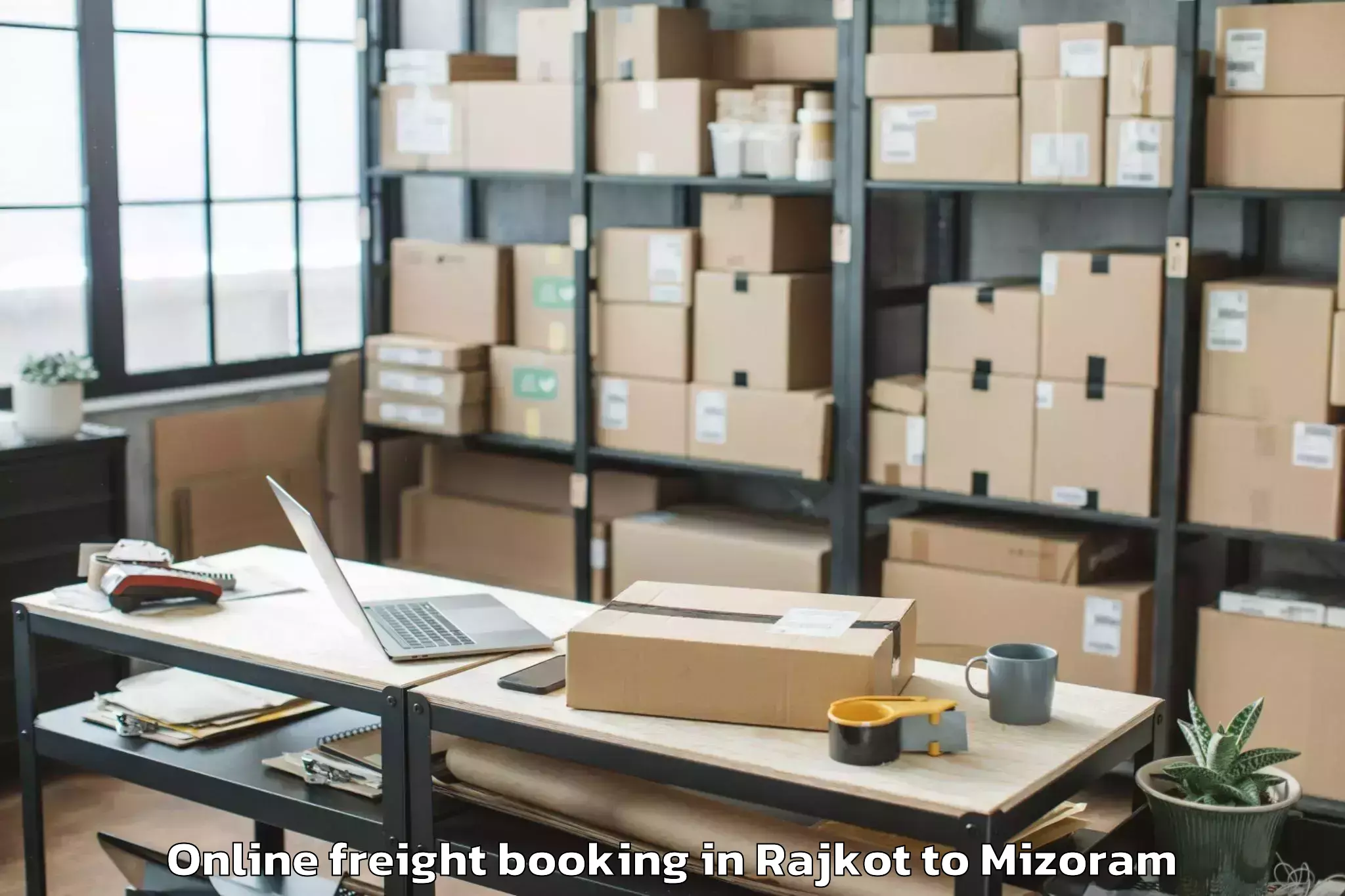 Top Rajkot to Kolasib Online Freight Booking Available